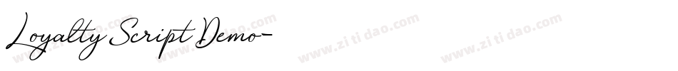 Loyalty Script Demo字体转换